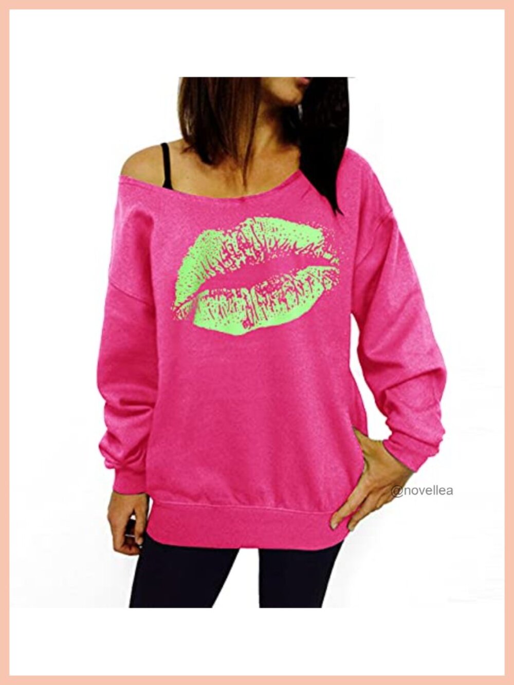 Womens Off Shoulder Slouchy Sweatshirt Long Tunic Top Oversized 80s